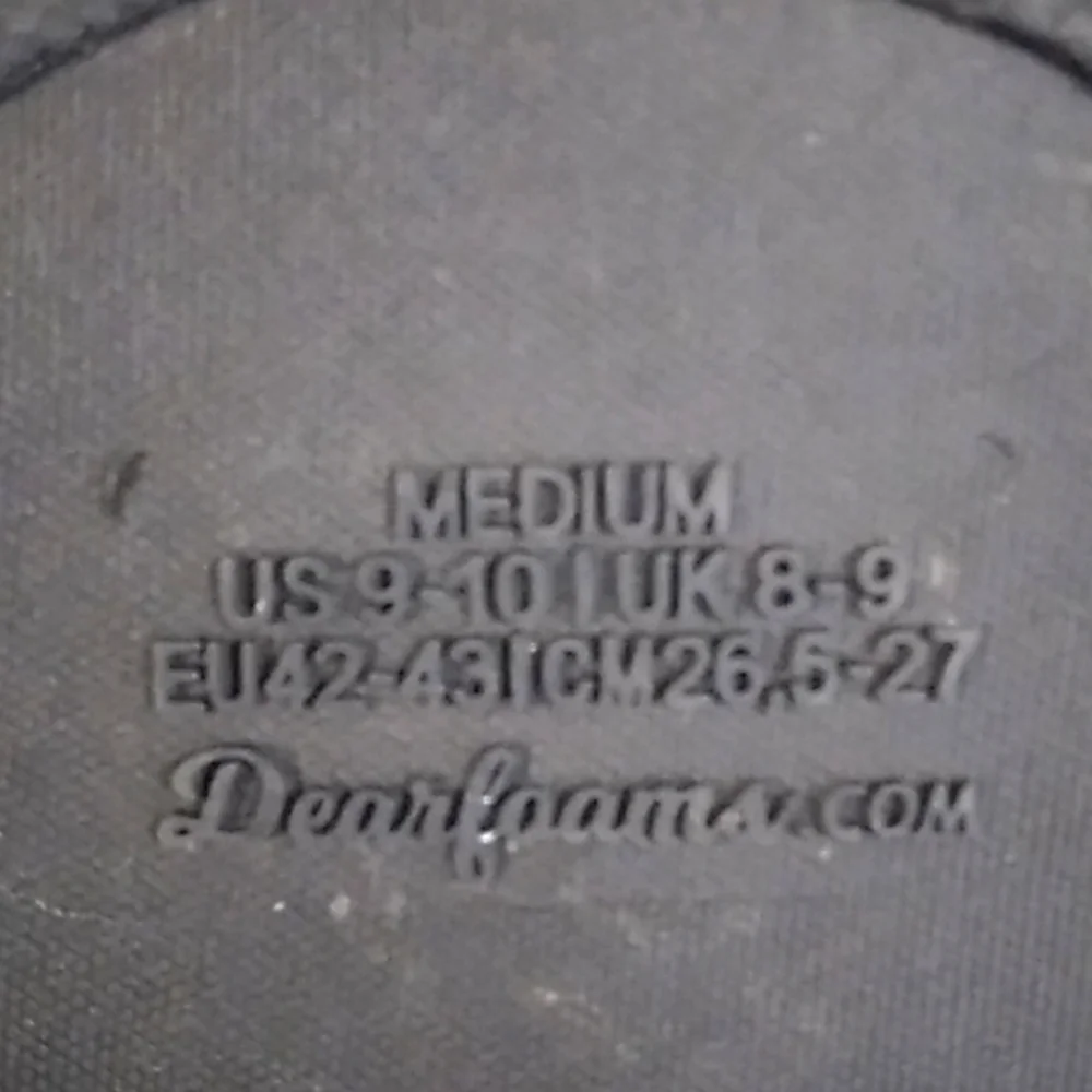 Dearfoams Men's Gray Hard Bottom Wool Blend Memory Foam Slippers. Size 8-9 - Picture 8 of 8